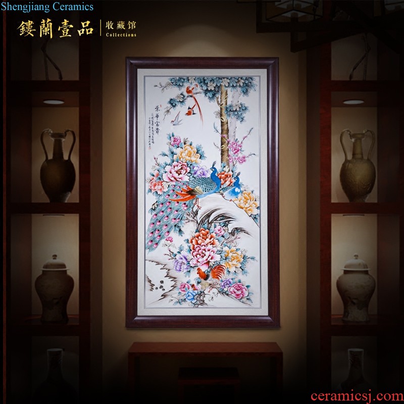 Jingdezhen ceramics hand-painted splendor in porcelain plate painter setting wall adornment picture hanging in the sitting room is placed