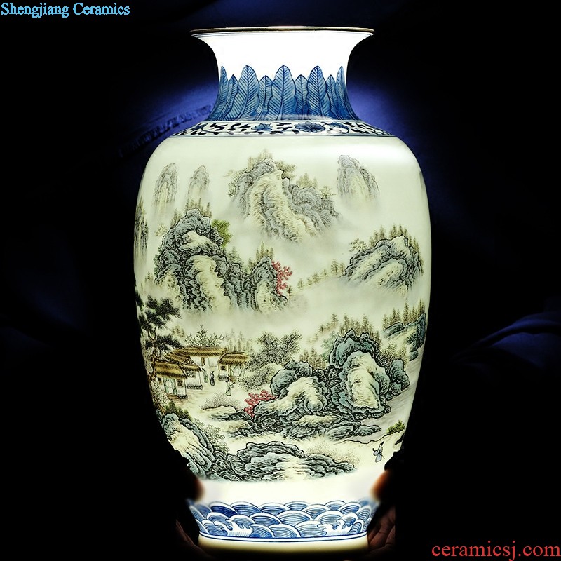 Jingdezhen ceramics furnishing articles home decoration Large vases, new Chinese style porch sitting room ceramics handicraft