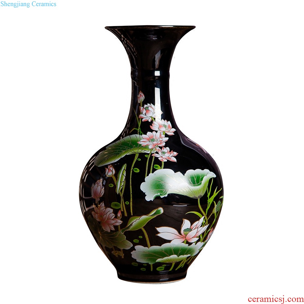 Jingdezhen ceramic vase furnishing articles flower arranging Chinese contemporary and contracted creative home sitting room adornment dried flower porcelain