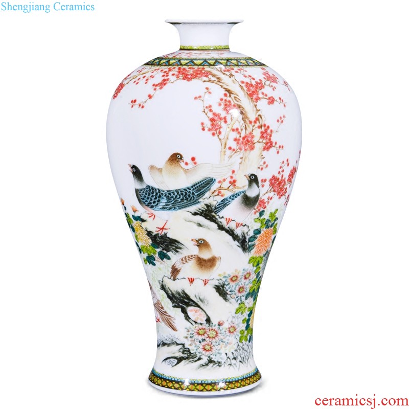 Jingdezhen ceramics hand-painted pastel of large vases, collection of new Chinese style household porch sitting room adornment is placed