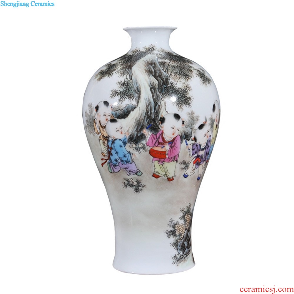 Jingdezhen ceramics vase decoration Designed the awaken of spring is abundant Chinese style household furnishing articles sitting room flower arrangement