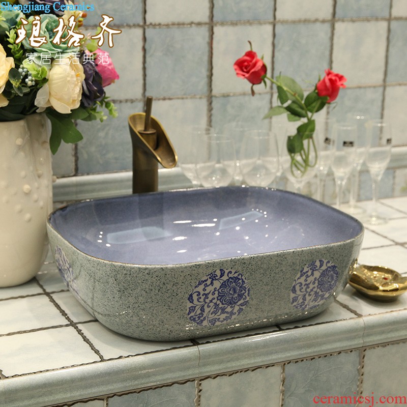 Koh larn, qi stage basin to jingdezhen ceramic lavabo that defend bath lavatory basin art gold peony