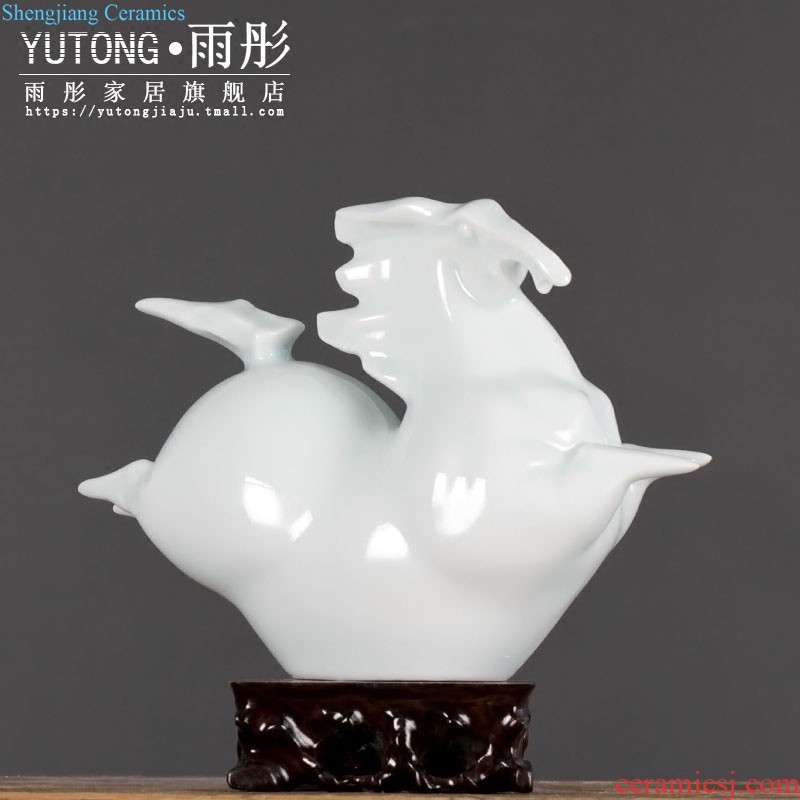 Jingdezhen creative manual pot-bellied modern living room furniture furnishing articles home decoration ceramic dry flower flower vase