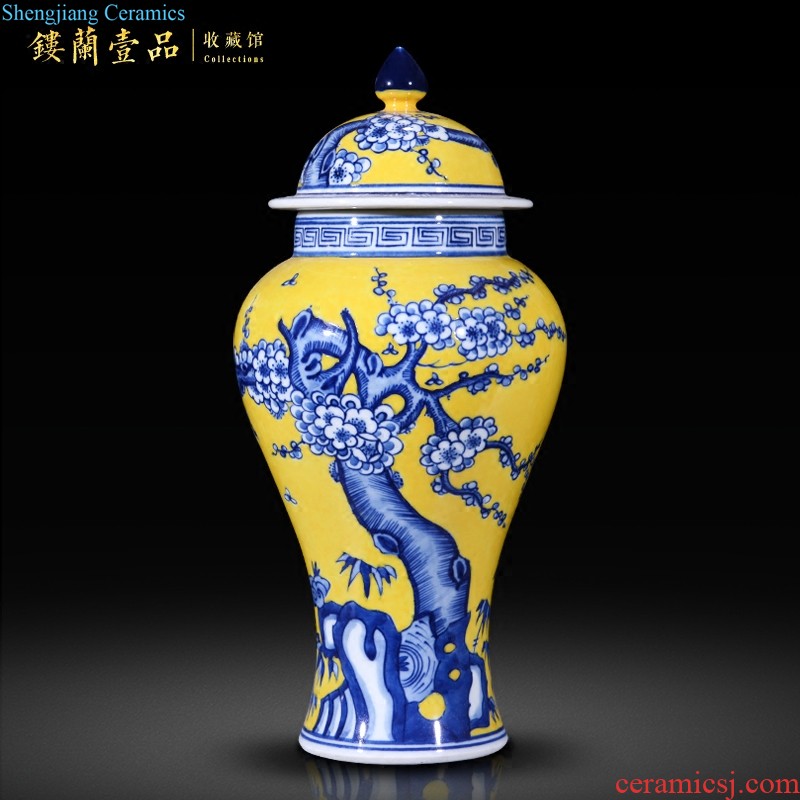 Jingdezhen ceramics imitation qing qianlong blue-and-white youligong longfeng gall bladder new Chinese style household collect flower arranging furnishing articles