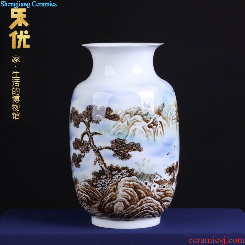 Jingdezhen ceramics flower decorations Teacher writing poems mei Chinese TV cabinet sitting room porch place