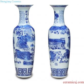 Jingdezhen ceramic kiln of large vase European sitting room hotel villa dry flower arranging flowers adornment furnishing articles