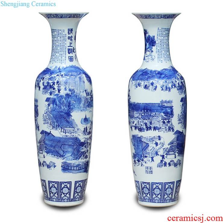 Jingdezhen ceramic kiln of large vase European sitting room hotel villa dry flower arranging flowers adornment furnishing articles