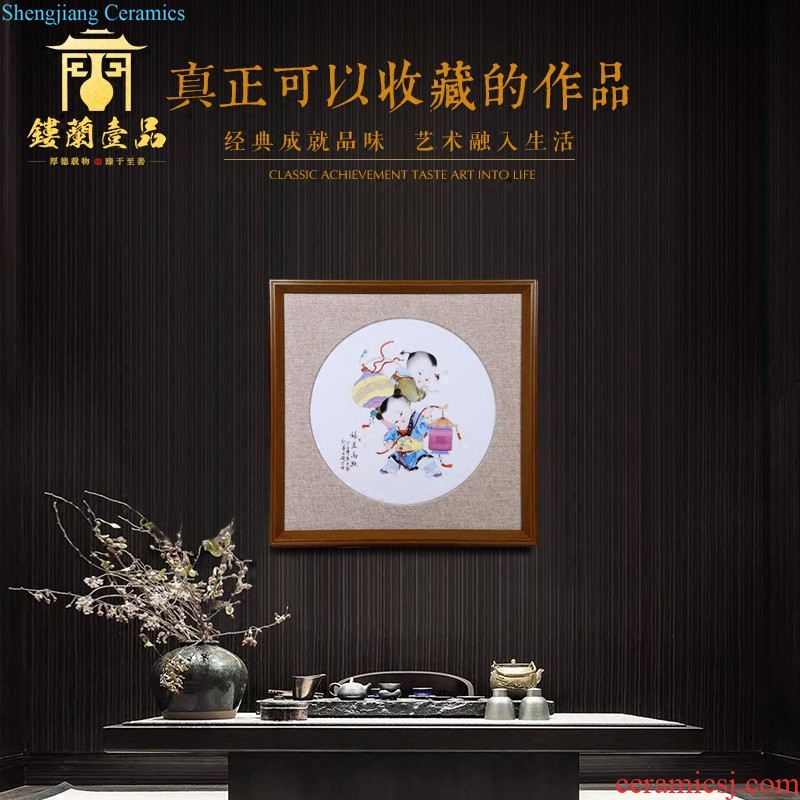 Master of jingdezhen ceramics hand-painted blooming flowers porcelain plate painting the sitting room adornment wall hanging painter in furnishing articles