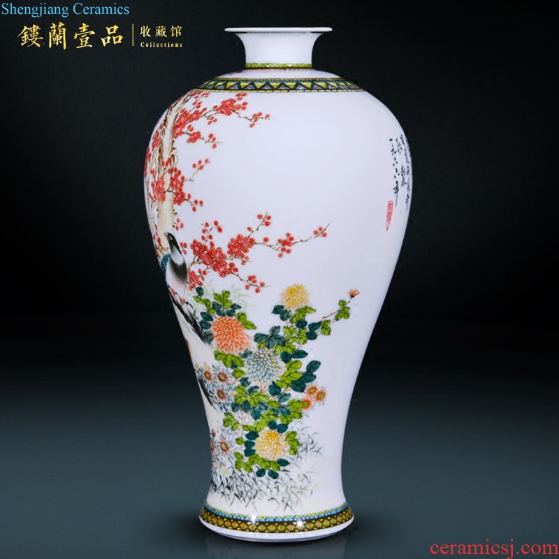 Jingdezhen ceramics hand-painted pastel of large vases, collection of new Chinese style household porch sitting room adornment is placed