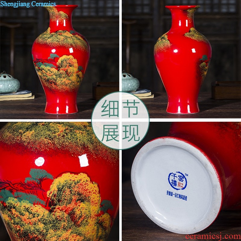 Z038 imitation of jingdezhen ceramics kiln crack glaze dragon vase flower arranging the sitting room of Chinese style household decorative furnishing articles