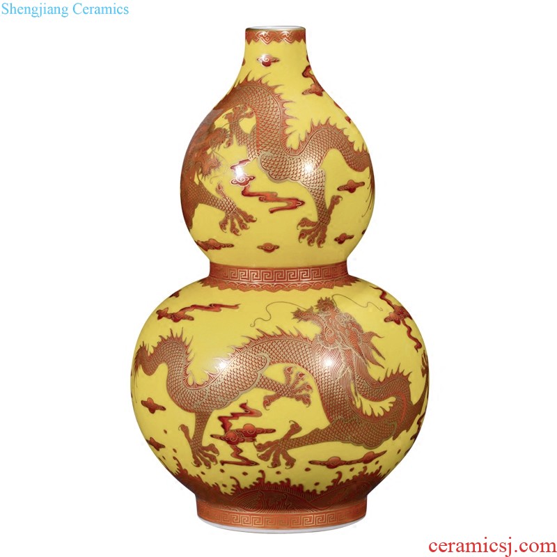 Jingdezhen ceramics hand-painted colors large vases, new Chinese style household sofa TV ark decorations collection furnishing articles