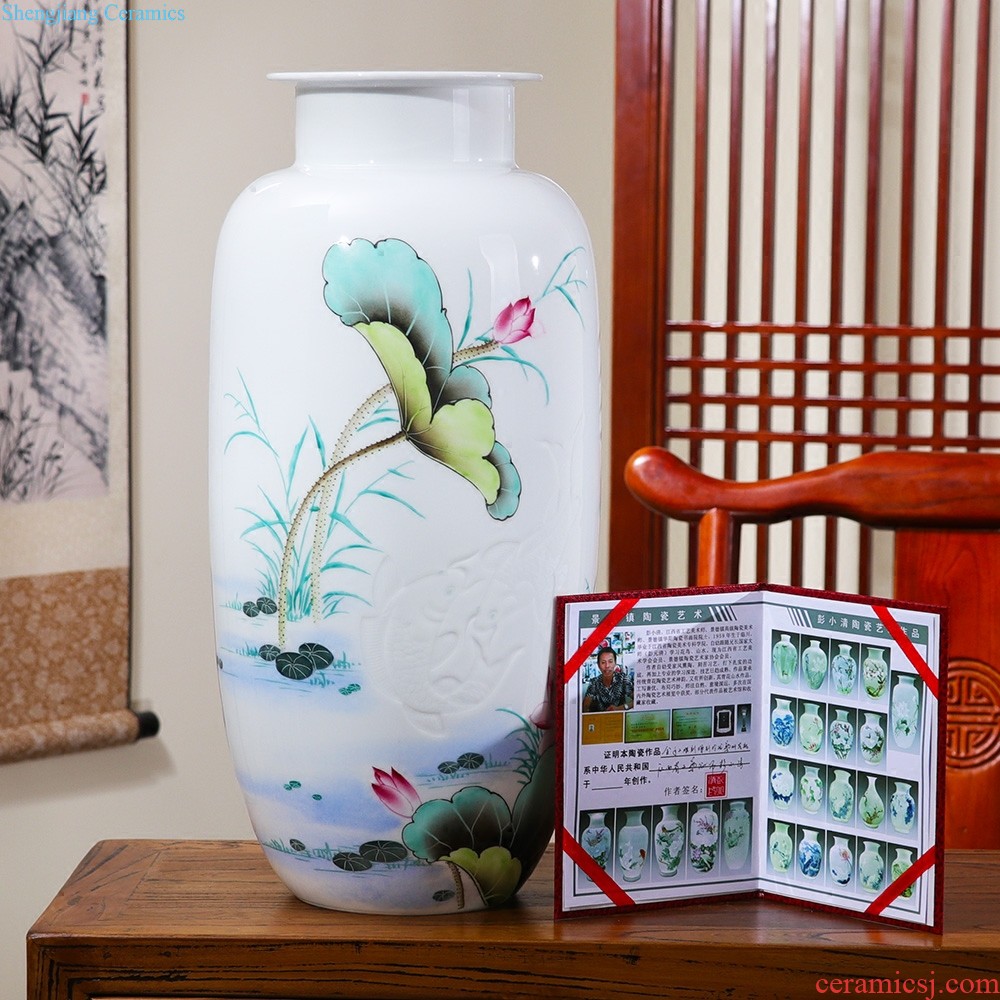 Jingdezhen ceramics vase furnishing articles the sitting room is blue and white porcelain vases, flower arranging flowers mesa of new Chinese style household decoration