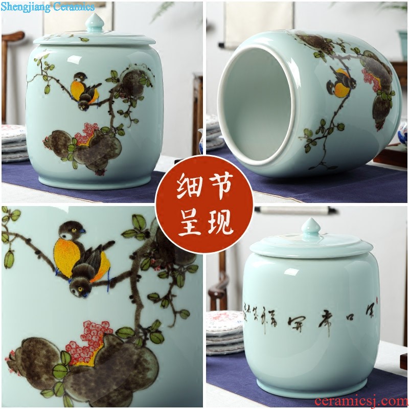 Jingdezhen ceramics furnishing articles Hand painted pastel wealth chun vases, flower The sitting room of Chinese style household ornaments