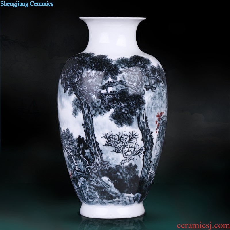 Jingdezhen ceramics furnishing articles Hand painted pastel sabingga sukdun dergici jimbi vase thin foetus rich ancient frame of Chinese style household act the role ofing is tasted