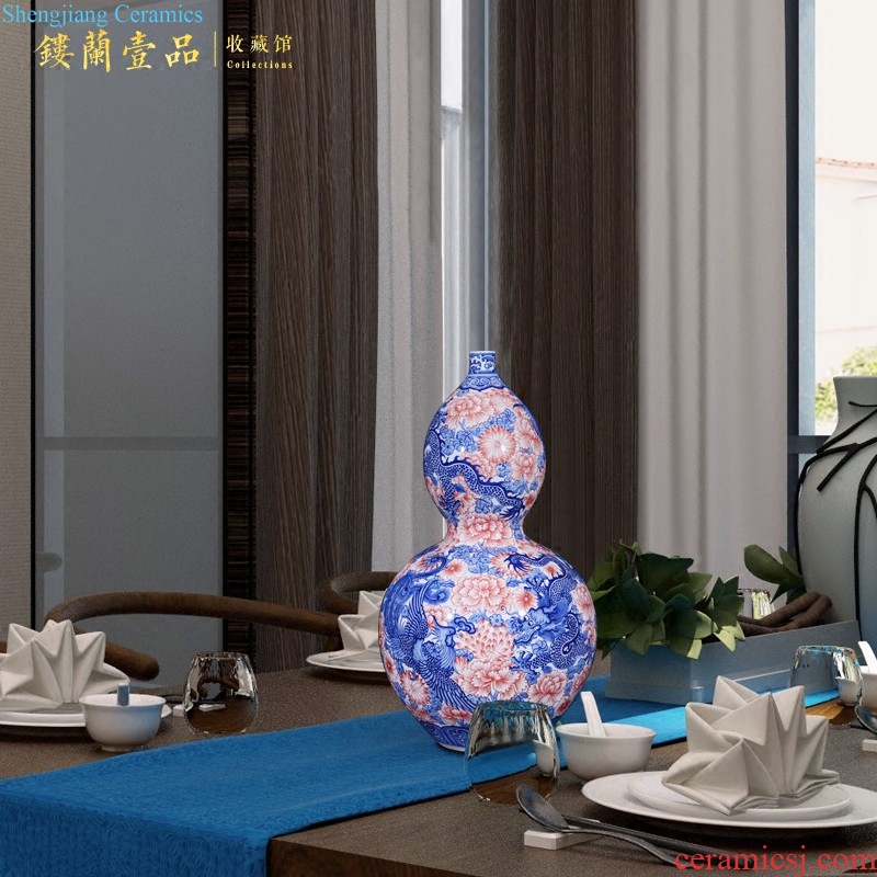 China MAO porcelain of jingdezhen ceramics thin body place of the sitting room porch decoration of new Chinese style furnishing articles colorful vase