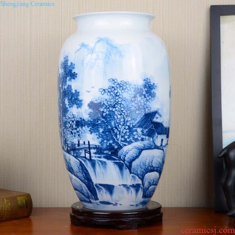 Jingdezhen ceramic vase furnishing articles sitting room european-style contracted Nordic style dry flower arranging flowers household soft adornment