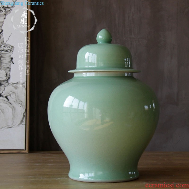 Rain tong home | jingdezhen ceramics gold-plated silver pot-bellied general tank storage tank manual home furnishing articles in the living room