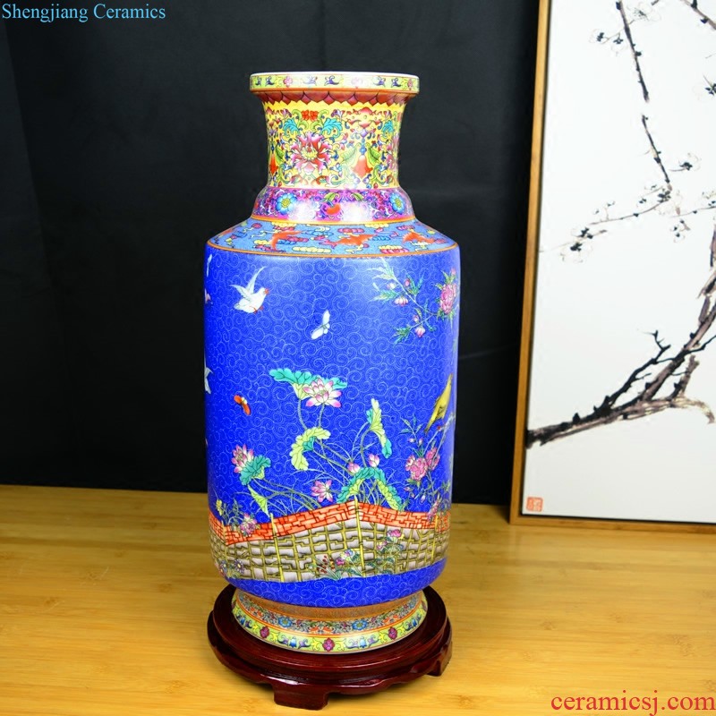 Jingdezhen ceramic large landing new Chinese style household vase the sitting room porch flower arranging, adornment is placed