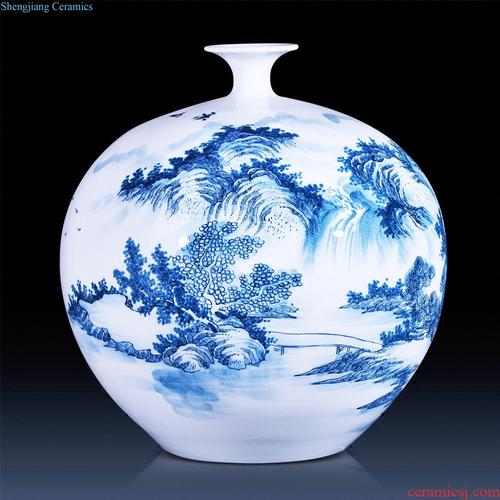 Jingdezhen ceramic vases, furnishing articles flower arranging flower implement pastel rooster figure sitting room of Chinese style household decoration wine cabinet mesa