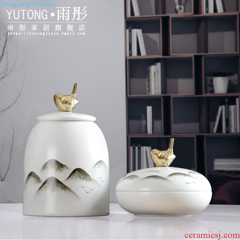 High temperature manual thick continental six edge stool jingdezhen ceramic stool gold-plated hand-painted dressing change stool drum shoe block