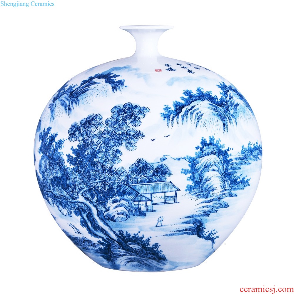 Jingdezhen ceramic vases, furnishing articles flower arranging flower implement pastel rooster figure sitting room of Chinese style household decoration wine cabinet mesa