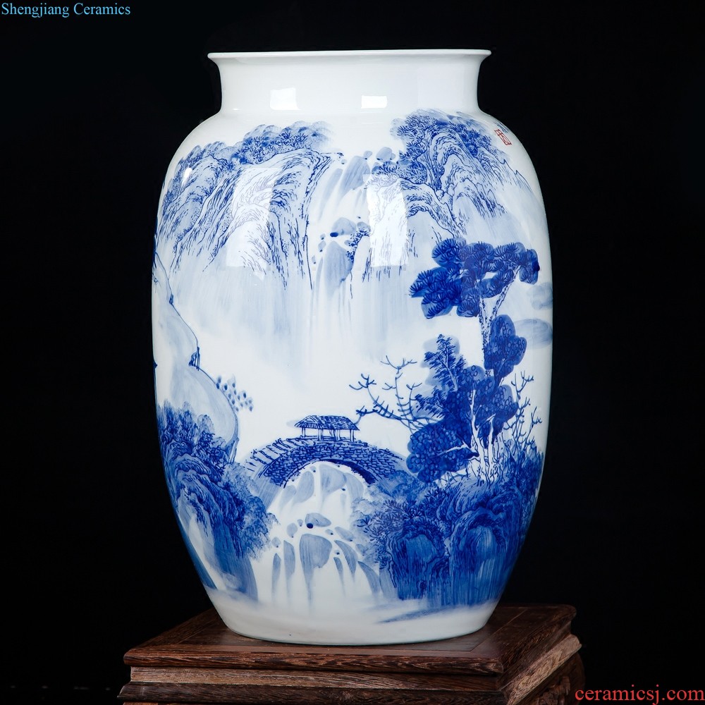 Jingdezhen porcelain of large vases, ceramic furnishing articles hand-painted new Chinese flower arranging large sitting room adornment ornament