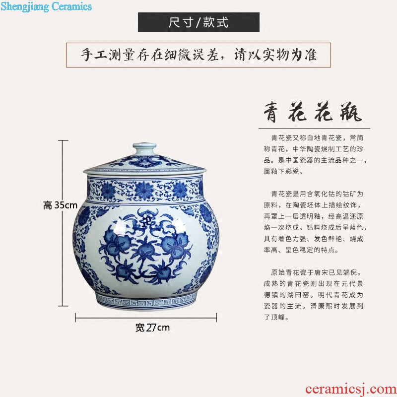 Jingdezhen ceramics powder enamel peony flowers prosperous vases, flower arrangement sitting room adornment new Chinese style household furnishing articles