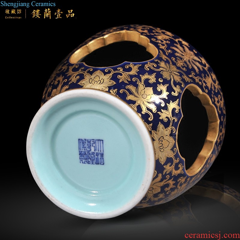 Jingdezhen imperial kiln chinaware imitation qing qianlong pastel the eight immortals birthday grain lantern sitting room adornment home furnishing articles