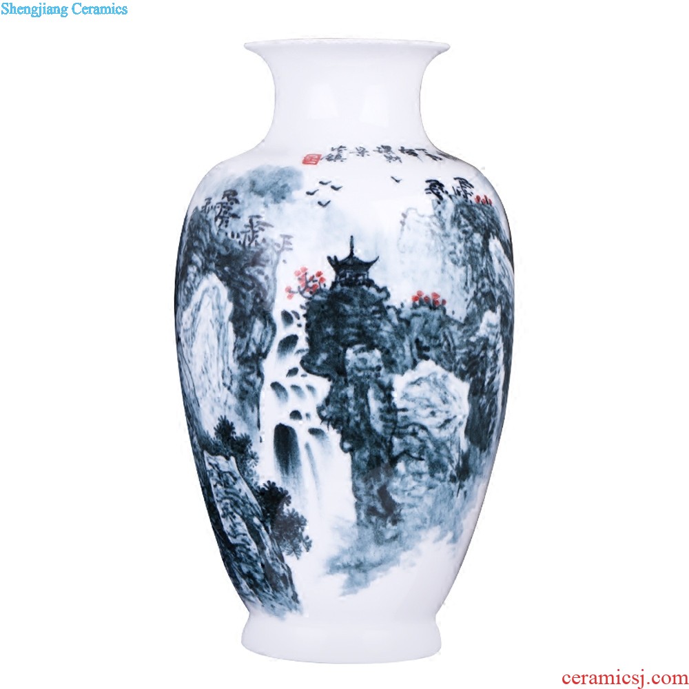 Jingdezhen ceramics furnishing articles Hand painted pastel sabingga sukdun dergici jimbi vase thin foetus rich ancient frame of Chinese style household act the role ofing is tasted