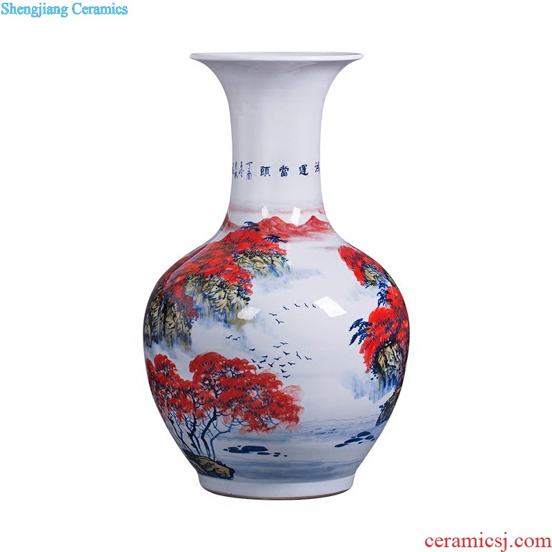 Antique porcelain qianlong pastel spring of the four seasons with vase home sitting room adornment is placed process of jingdezhen ceramics