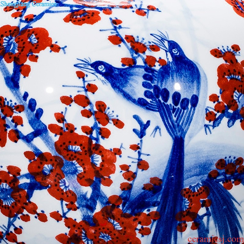 E150 jingdezhen ceramics all hand painted lotus lotus rhyme quiver of large vases, home furnishing articles adornment