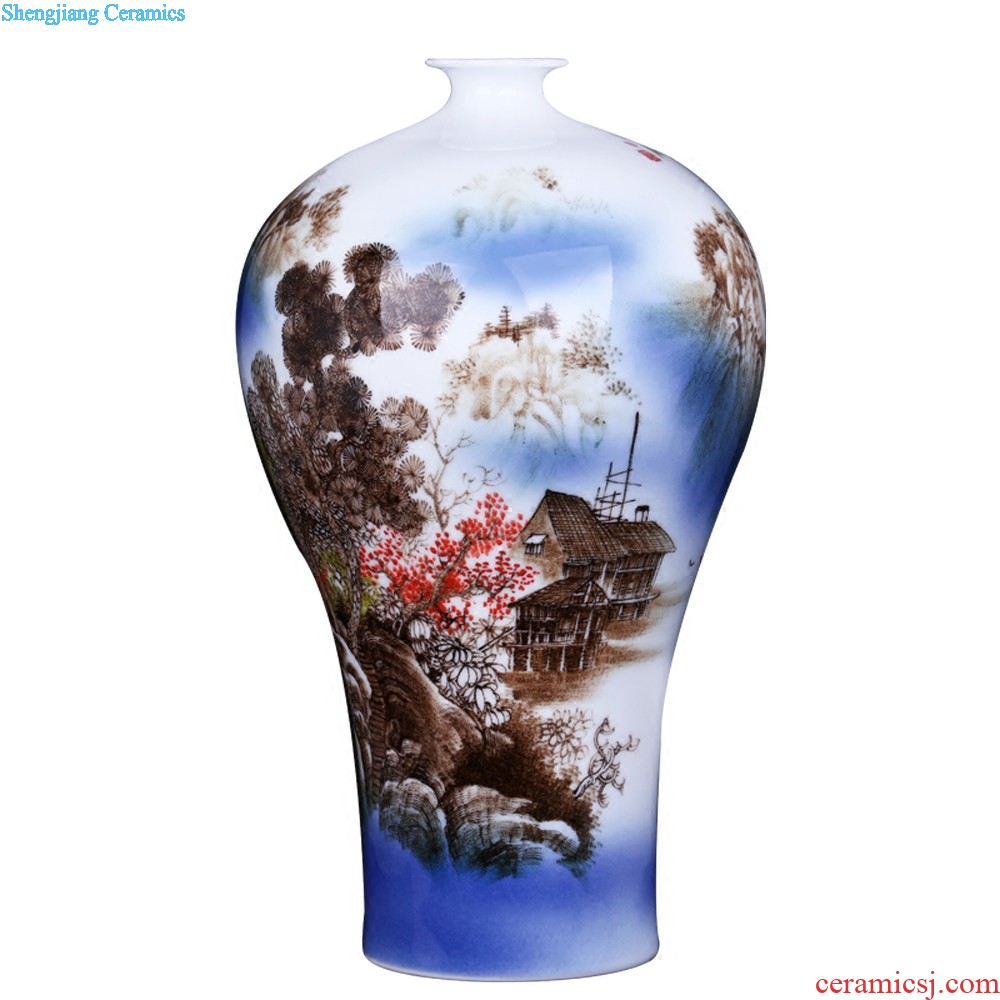 Jingdezhen ceramics vases, flower arranging furnishing articles creative home living room TV cabinet decoration wedding gift