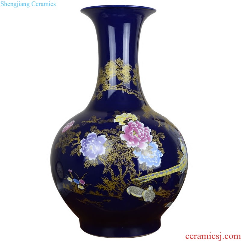 Jingdezhen ceramics hand-painted vases, large living room club hotel Chinese style household soft adornment porch place