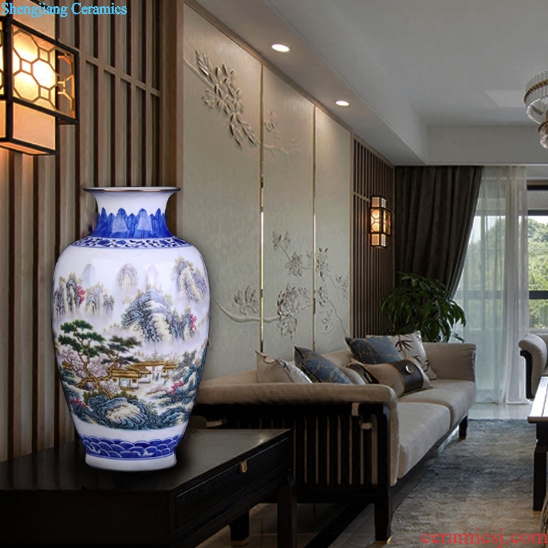 Jingdezhen ceramics furnishing articles home decoration Large vases, new Chinese style porch sitting room ceramics handicraft