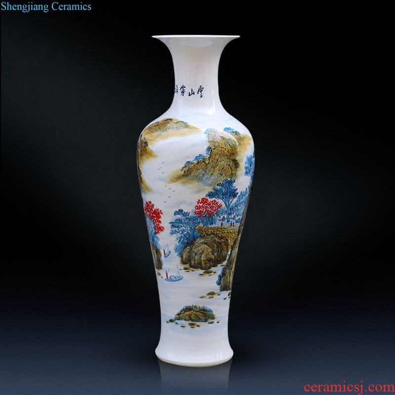 Jingdezhen ceramics hand-painted porcelain gift porcelain vase furnishing articles rich ancient frame the sitting room of Chinese style household decorations