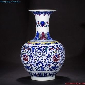 Jingdezhen ceramics vases, flower arranging is modern Chinese creative fashion home decoration sitting room place red