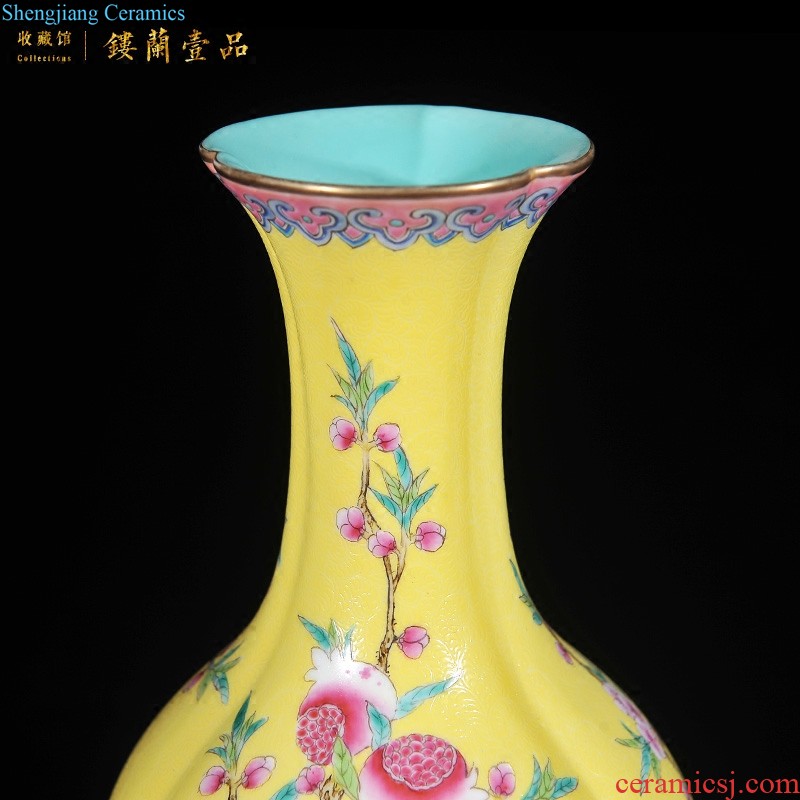 Jingdezhen ceramics Imitation of the qing emperor kangxi pastel color war figure show Sitting room place home decoration