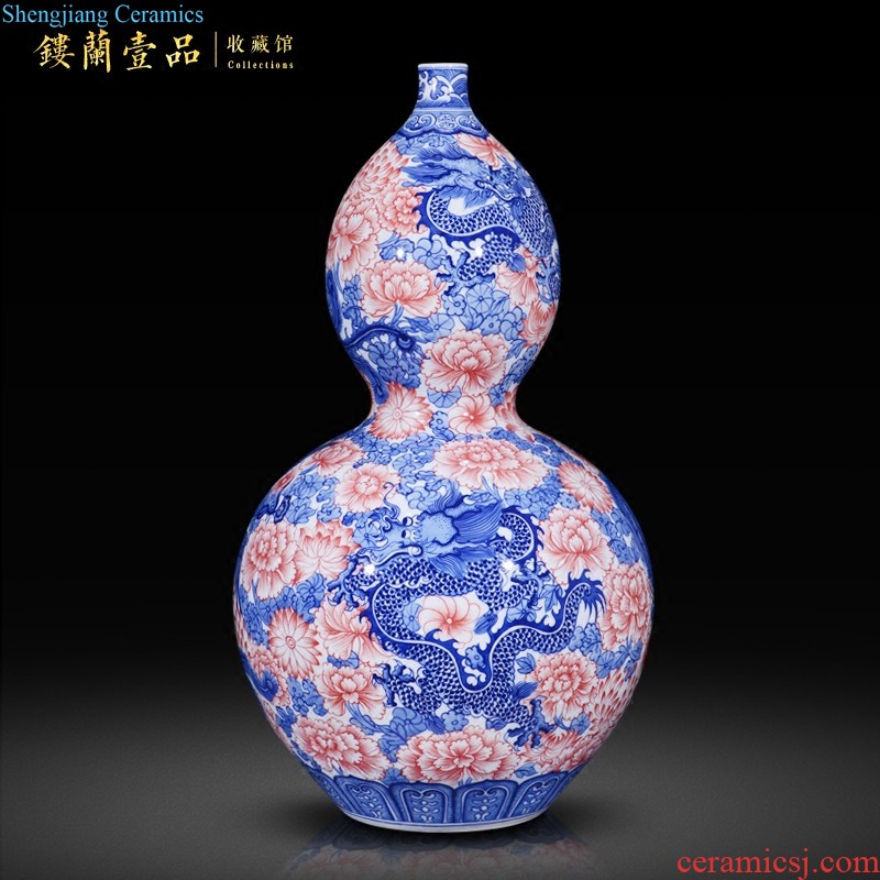 China MAO porcelain of jingdezhen ceramics thin body place of the sitting room porch decoration of new Chinese style furnishing articles colorful vase