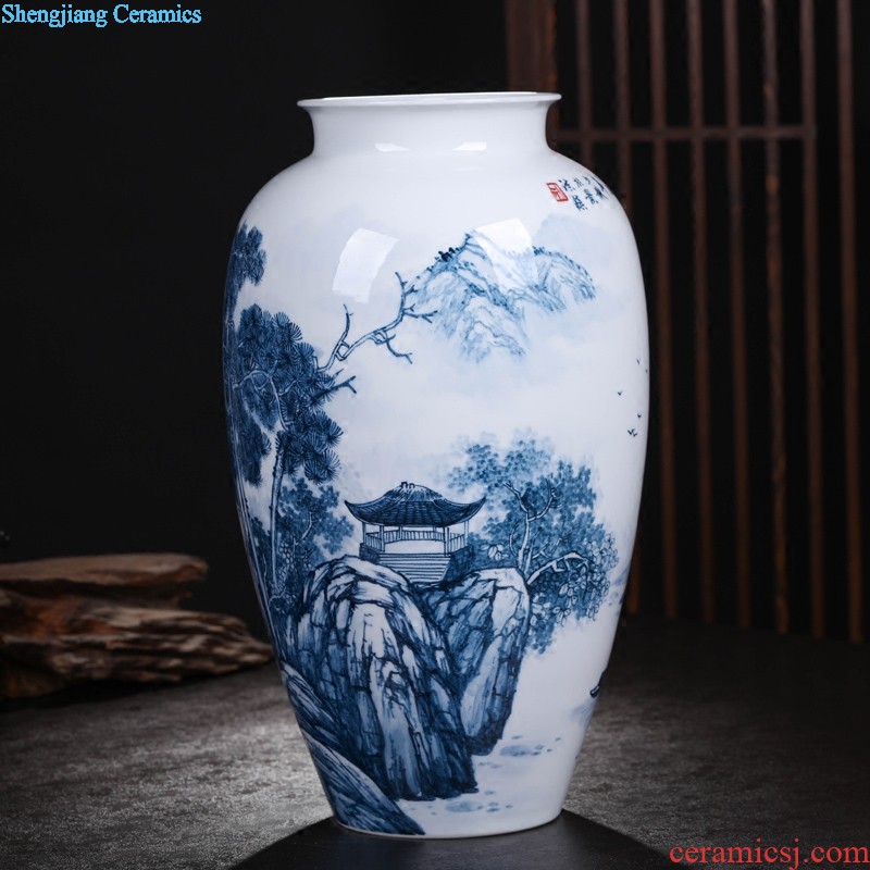 Jingdezhen ceramics vase hand-painted south garden sweet wind New Chinese style household adornment the sitting room TV ark furnishing articles