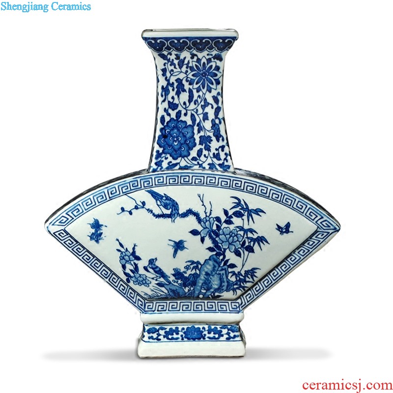 Jingdezhen ceramic floor big vase prosperous modern living room of Chinese style household decorative flower arranging flowers desktop furnishing articles