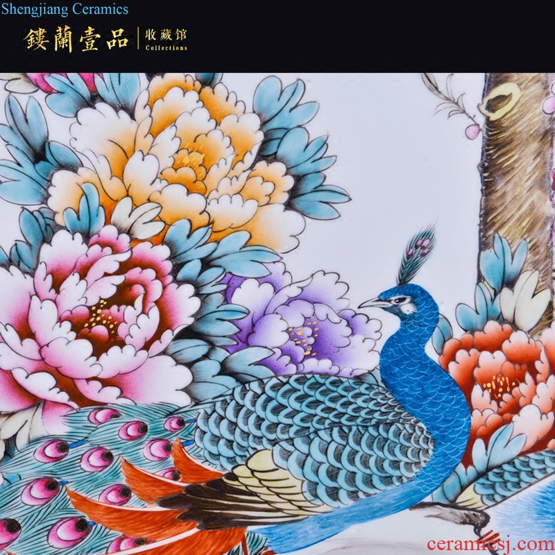 Jingdezhen ceramics hand-painted splendor in porcelain plate painter setting wall adornment picture hanging in the sitting room is placed