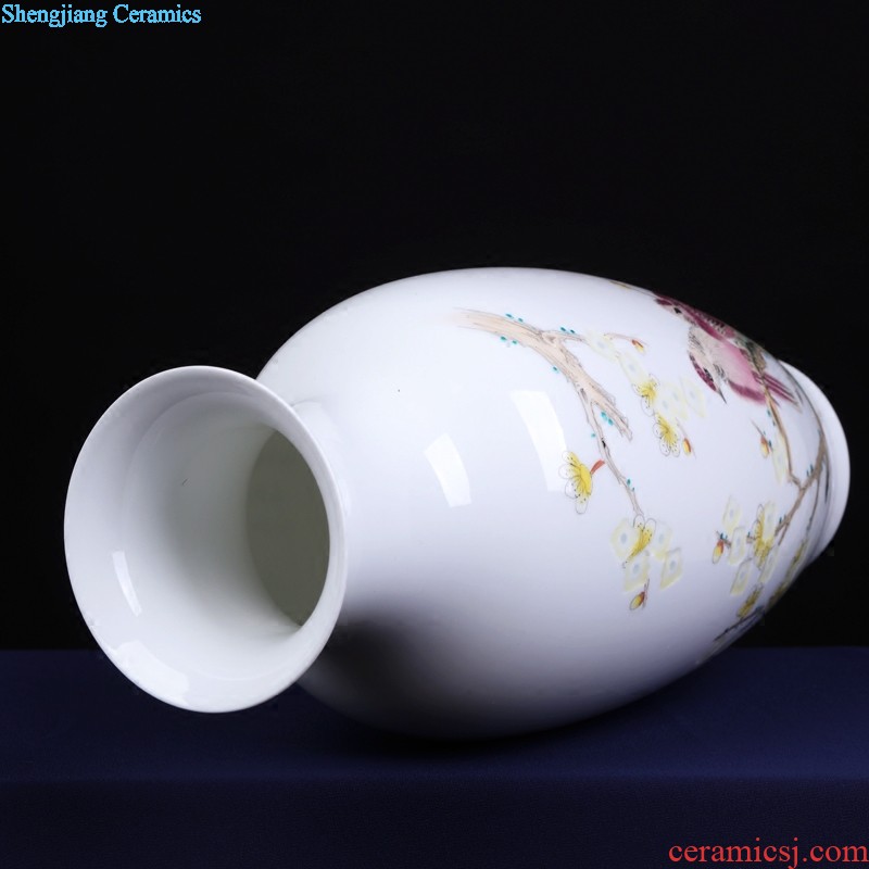 Jingdezhen ceramics modern fashion color glaze three Yang kaitai, vases, flower receptacle sitting room office decoration furnishing articles