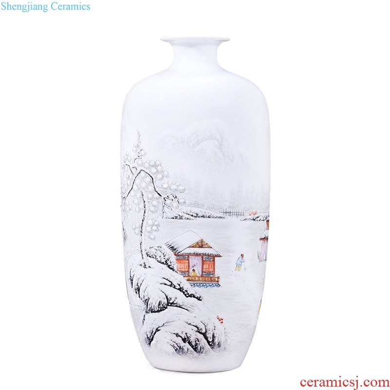 Jingdezhen ceramics flower arranging large vases, new Chinese style porch sitting room the bedroom TV ark wedding decorations furnishing articles