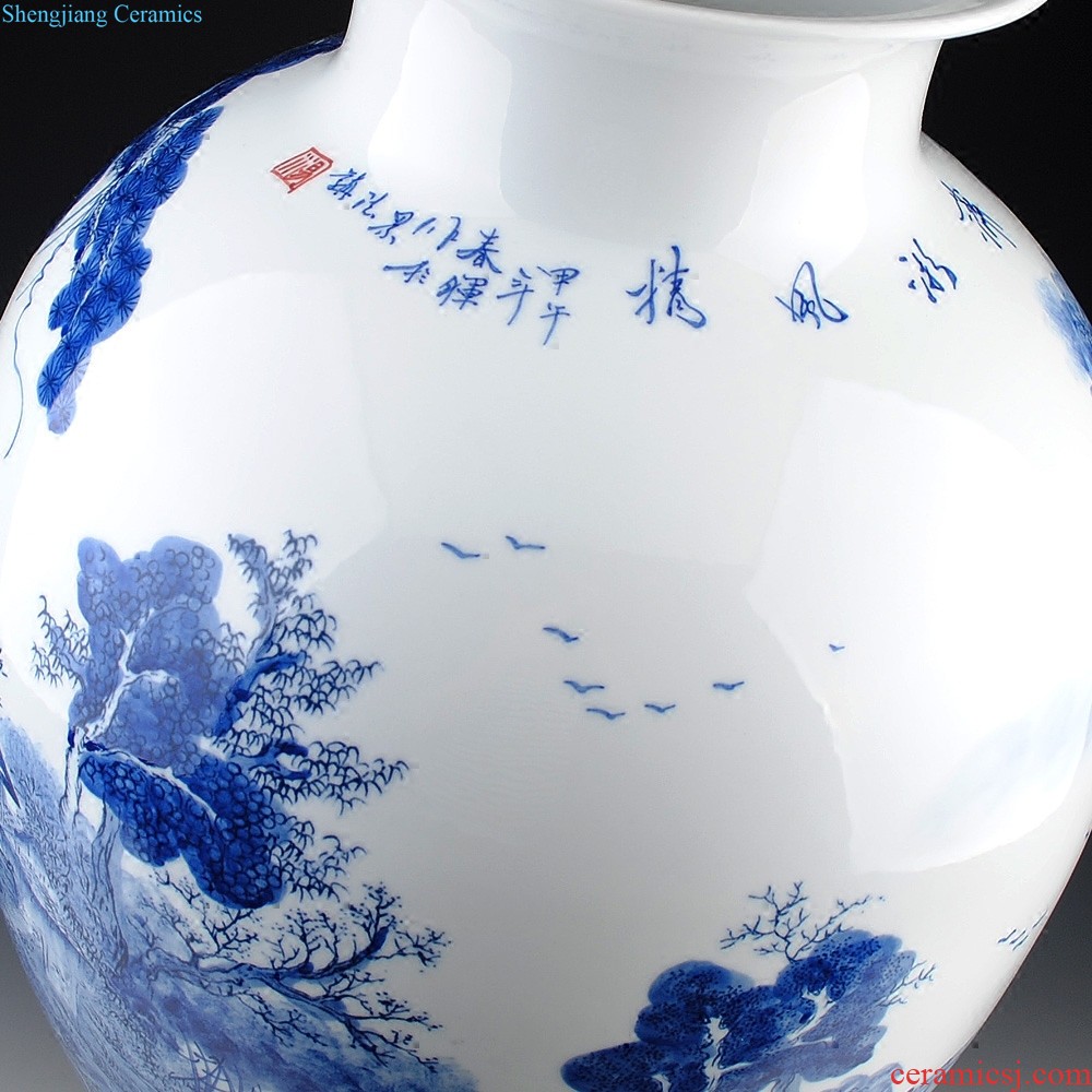 New Chinese style of jingdezhen ceramics of large vase household TV ark porch flower arrangement sitting room adornment is placed