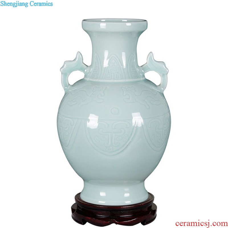 Sf34 jingdezhen ceramics Blue and white porcelain vase splendid was the French hotel decoration furnishing articles in the living room