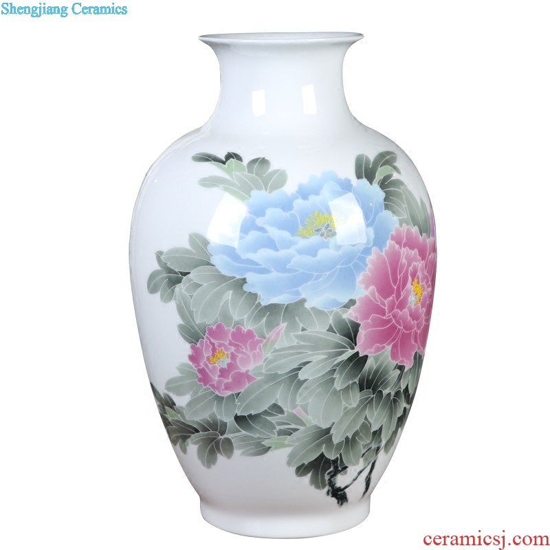 Jingdezhen ceramic hand-painted luck large vases, flower arranging new Chinese style household landing the sitting room porch place