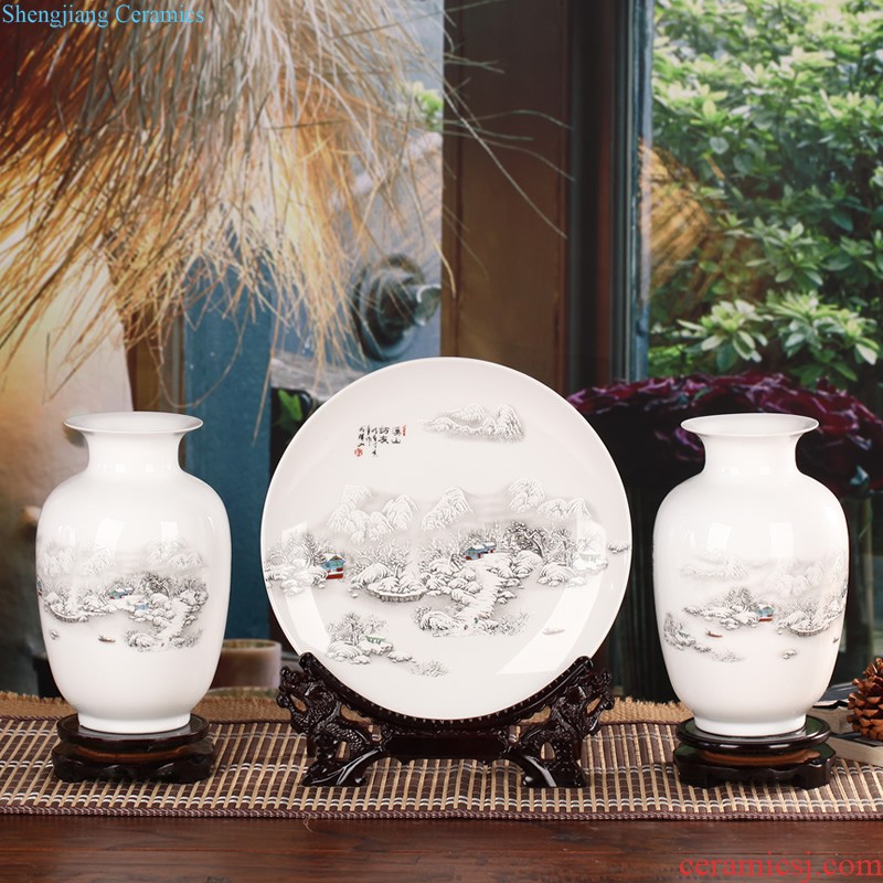 Jingdezhen ceramics Hand-painted glaze color antique kiln crack under glaze blue and white porcelain vases, the sitting room of Chinese style furnishing articles