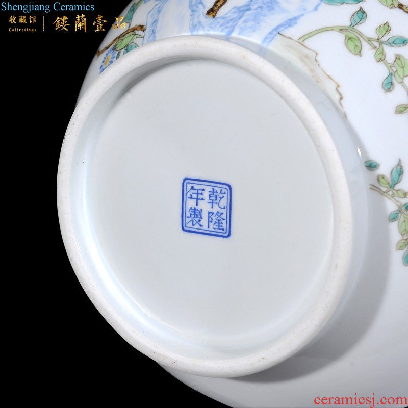 Jingdezhen imperial kiln chinaware imitation qing qianlong, white-floored wear red dragon pattern fishtail vase sitting room adornment is placed