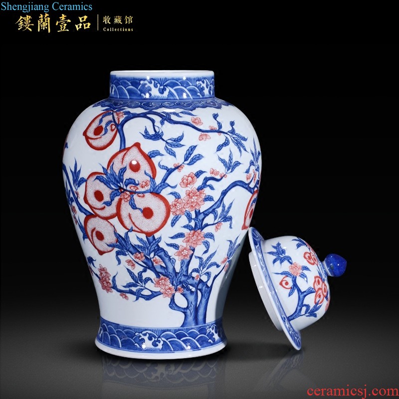 Jingdezhen blue and white youligong longfeng timid ceramics imitation qing qianlong vase sitting room home furnishing articles