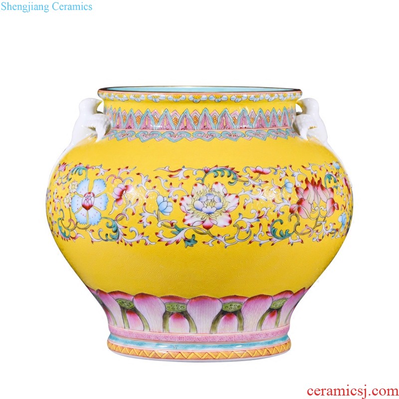 Jingdezhen ceramic hand-painted color ink paint drunken beauty home sitting room adornment collection of large vases, furnishing articles